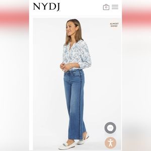 NYDJ Teresa Wide Leg Ankle Jeans NWT Size 4